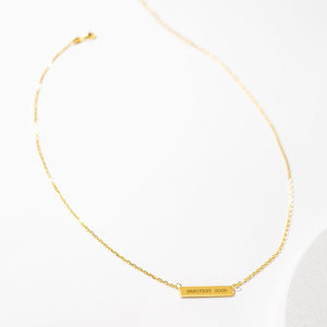 Engraved Bar Pendant:
